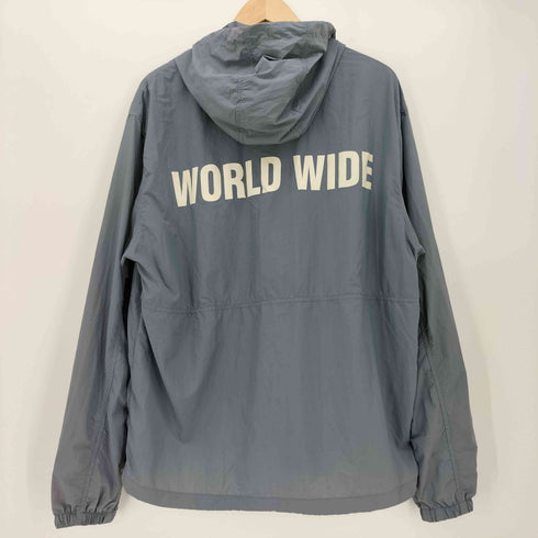 ゲス GUESS ナイロン ジップアップ フーデッド ジャケット メンズ import:L