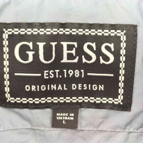 ゲス GUESS ナイロン ジップアップ フーデッド ジャケット メンズ import:L