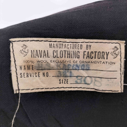 ユーエスネイビー U.S.NAVY 40s~50s naval clothing factory SERVALジッパー ウールスラックス メンズ 30