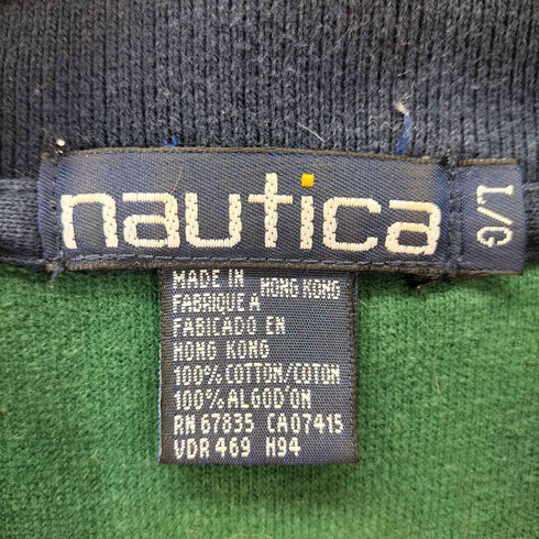 ノーティカ NAUTICA 香港製 チェック柄 長袖ポロシャツ メンズ JPN:L