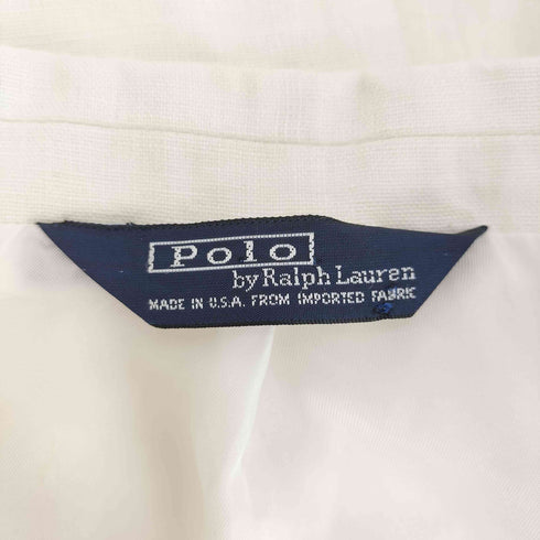 ポロバイラルフローレン Polo by RALPH LAUREN 80S-90s USA製 三角タグ 背抜き 3B リネンテーラードジャケット メンズ