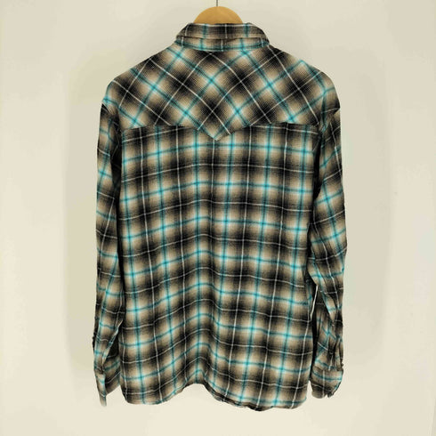 ラングラー Wrangler WRANCHER SHIRT ランチャー シャツ オンブレチェック スナップボタン ウエスタンシャツ メンズ import:XL