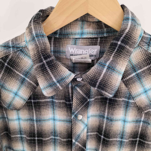 ラングラー Wrangler WRANCHER SHIRT ランチャー シャツ オンブレチェック スナップボタン ウエスタンシャツ メンズ import:XL