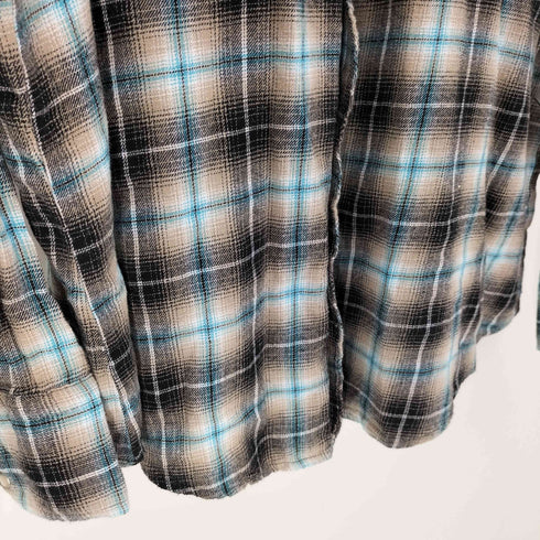 ラングラー Wrangler WRANCHER SHIRT ランチャー シャツ オンブレチェック スナップボタン ウエスタンシャツ メンズ import:XL