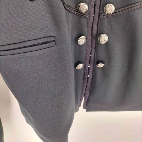 ノットコンベンショナル NOT CONVENTIONAL ZERO EVOKE 銀ボタン 刺繍 ノーカラー ナポレオンジャケット メンズ FREE