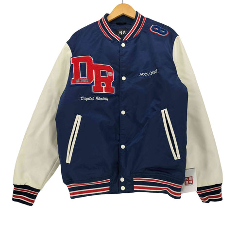 ザラ ZARA チームワッペン フェイクレザー 切り替え スタジャン ジャケット メンズ import:M