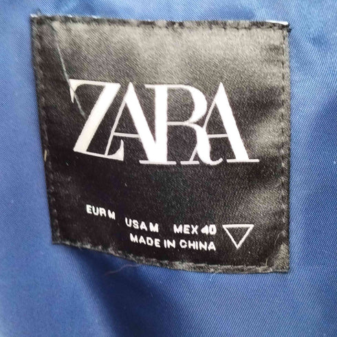 ザラ ZARA チームワッペン フェイクレザー 切り替え スタジャン ジャケット メンズ import:M