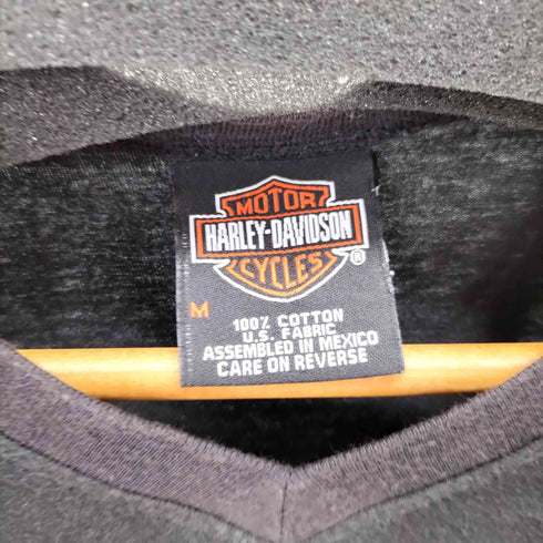 ハーレーダビッドソン HARLEY-DAVIDSON 両面プリントシアーレイヤードL/Sリメイクカットソー セカンドスキン パワーネット 再構築 メンズ JPN:M