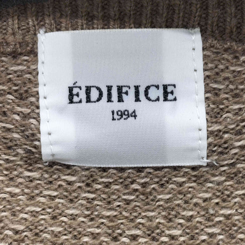 エディフィス EDIFICE 19AW ウール混 メッシュ クルーネック ニット メンズ JPN:S