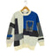BARON Patchwork color scheme broken heart crew neck knit メンズ