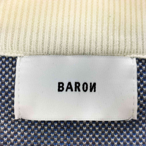 BARON Patchwork color scheme broken heart crew neck knit メンズ
