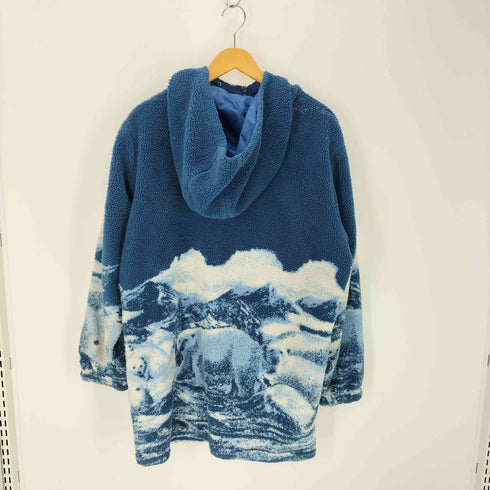 ALL AMERICAN COMFORT 雪山デザインフリースリバーシブルパーカー メンズ JPN:M
