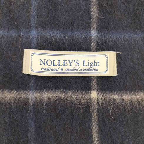 NOLLEY'S Light チェック柄 カシミヤ フリンジマフラー メンズ