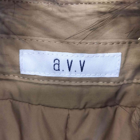 アーヴェヴェ a.v.v ノーカラーフェイクファー付2WAYダウン レディース JPN:L