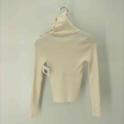 ザラ ZARA スナップボタンタートルネックニットセーター ダイアゴナル レディース JPN:M