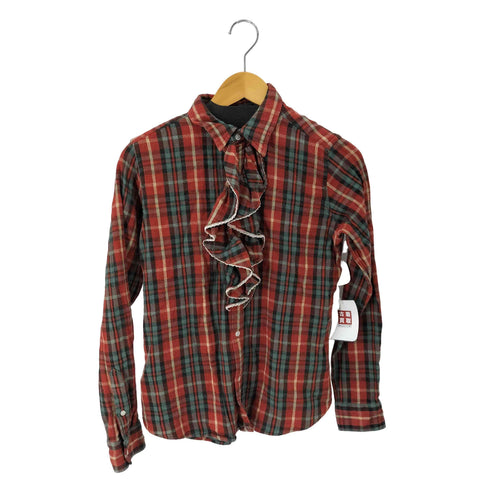ラルフローレン RALPH LAUREN 00S フリル チェック L/S シャツ レディース 13