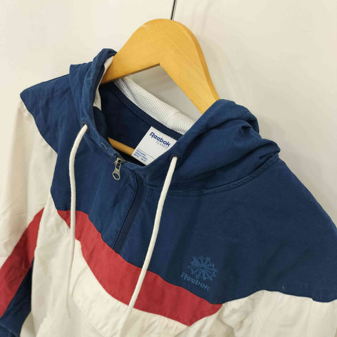 リーボッククラシック REEBOK CLASSIC ロゴ刺繍 トリコカラー アノラックパーカ メンズ JPN:0
