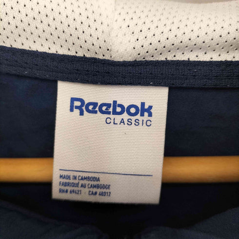 リーボッククラシック REEBOK CLASSIC ロゴ刺繍 トリコカラー アノラックパーカ メンズ JPN:0
