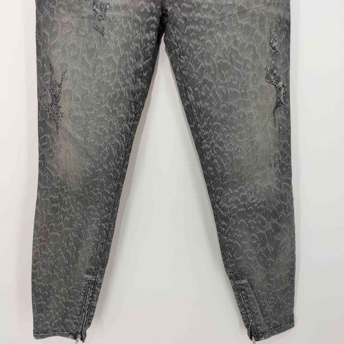 ディーゼル DIESEL 裾ジップ 総柄デニムパンツ レディース 27