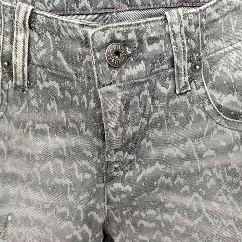 ディーゼル DIESEL 裾ジップ 総柄デニムパンツ レディース 27