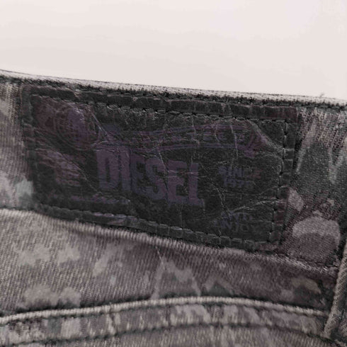 ディーゼル DIESEL 裾ジップ 総柄デニムパンツ レディース 27