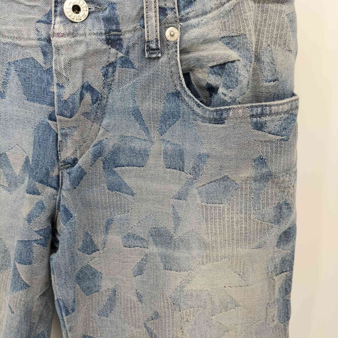 ディーゼル DIESEL 裾ジップ 総柄デニムパンツ レディース 26