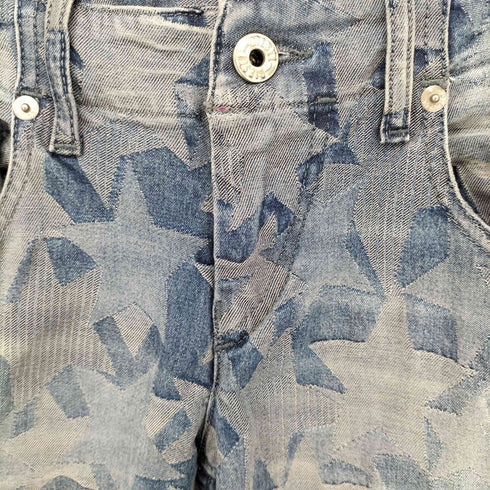 ディーゼル DIESEL 裾ジップ 総柄デニムパンツ レディース 26