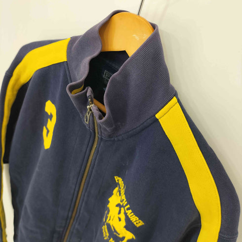 ポロバイラルフローレン Polo by RALPH LAUREN フロント刺繍 アームライン バイカラー ジップアップ スウェット メンズ import:L