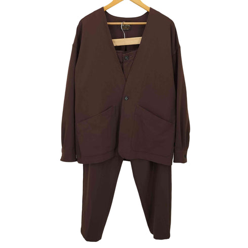 ミスターオリーブ MR.OLIVE ノーカラー1Bジャケット イージーパンツ セットアップ メンズ LARGE