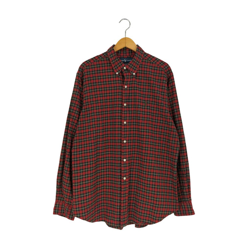 ラルフローレン RALPH LAUREN CLASSIC FIT ポニー刺繍 ボタンダウンチェックシャツ メンズ import:XL