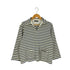 ラルフローレン RALPH LAUREN スキッパー Vネック 2ポケット ボーダー ラガーシャツ レディース import:L