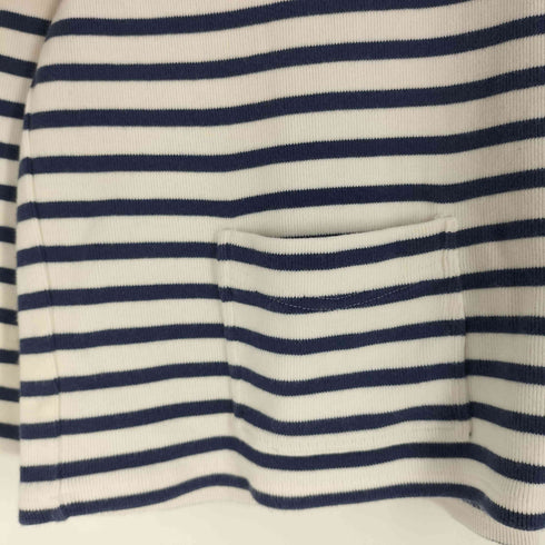 ラルフローレン RALPH LAUREN スキッパー Vネック 2ポケット ボーダー ラガーシャツ レディース import:L