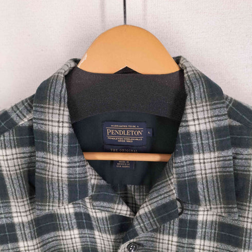 ペンドルトン PENDLETON BOARD SHIRT メキシコ製 マドラスチェック 開襟ウールシャツ メンズ import:L