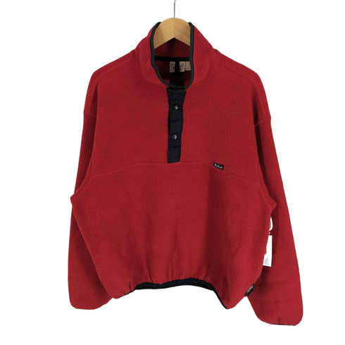 ウールリッチ WOOLRICH 90s USA製 筆記タグ スナップボタン フリースプルオーバー メンズ import:L