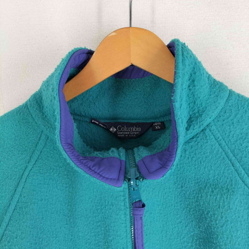 コロンビア Columbia 80s USA製 Radial Sleeve リバーシブルジップ フリースジャケット メンズ import:XL