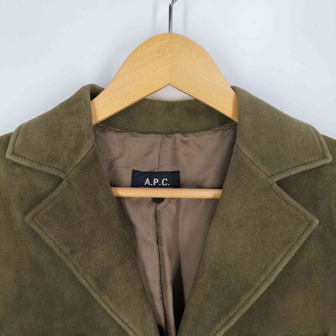 アーペーセー A.P.C. フランス製 鹿革 ディアスキン スウェード ジャケット メンズ import:M