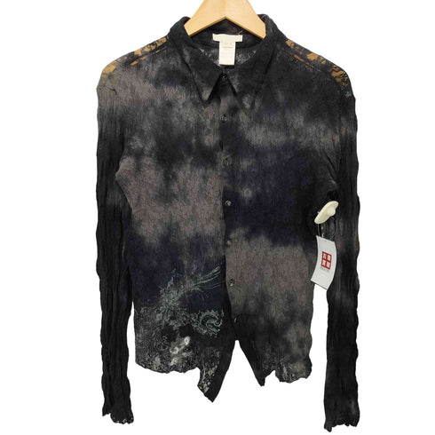 ディーゼル DIESEL タイダイ染め総レースシャツ レディース import:M