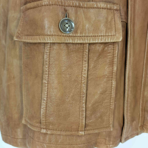 ニーキューイチニーキューゴーオム 291295=HOMME 比翼 ジップアップ レザージャケット メンズ JPN:2