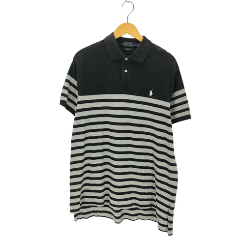 ポロラルフローレン POLO RALPH LAUREN ポニー刺しゅう ボーダー柄ポロシャツ メンズ xxl