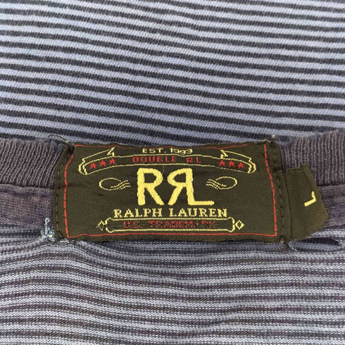 ダブルアールエルラルフローレン RRL RALPH LAUREN 90s 三ツ星タグ ボーダー柄Tシャツ ボロ メンズ JPN:L