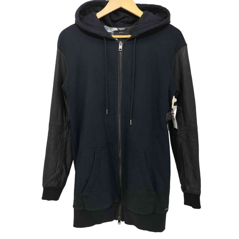 ディーゼル DIESEL ラムレザー切替パーカー メンズ