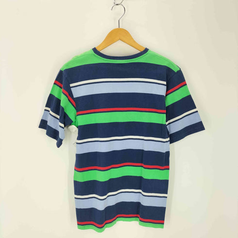 ポロバイラルフローレン Polo by RALPH LAUREN 90s ポニー刺しゅう マルチボーダー クルーネックTシャツ メンズ JPN:L