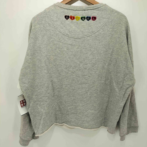 ディーゼル DIESEL カットオフスウェット バックハートロゴ レディース