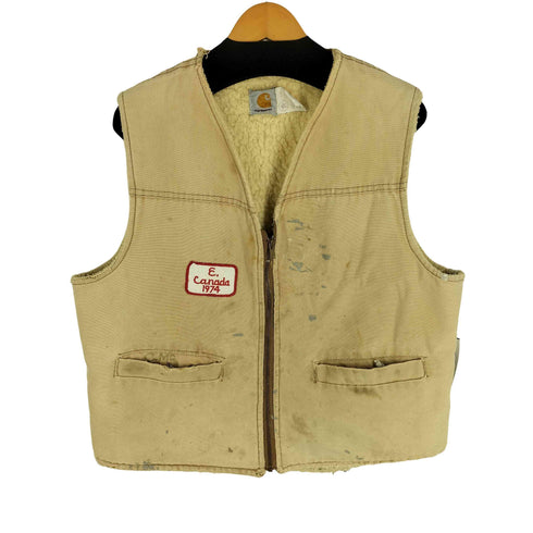 カーハート Carhartt 80s USA製 6SV ダックボアベスト ユニオンチケット メンズ import:L