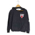 チャンピオン Champion 90s 青タグ USA製 CARE ON REVERSE チームワッペン 前V プルオーバーフーディー カンガルーポケット メンズ import:XL
