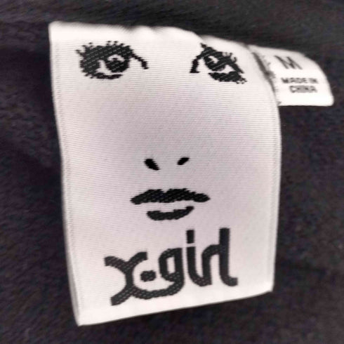 エックスガール X-girl FACE COMPACT ZIP UP HOODIE レディース M