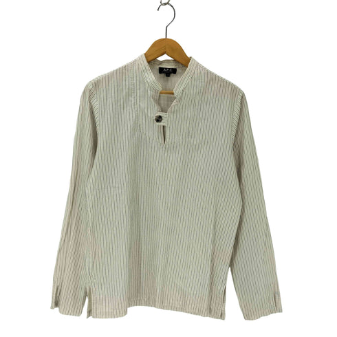 アーペーセー A.P.C. バンドカラー ストライプ柄 スキッパーシャツ メンズ JPN:M