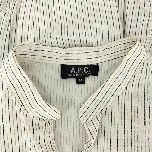 アーペーセー A.P.C. バンドカラー ストライプ柄 スキッパーシャツ メンズ JPN:M