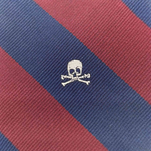 ラグビーラルフローレン Rugby Ralph Lauren スカル刺しゅう レジメンタルストライプ シルクネクタイ メンズ