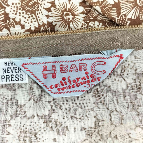 エイチバーシー H BAR C 三角タグ 花柄フロントフリルブラウス レディース